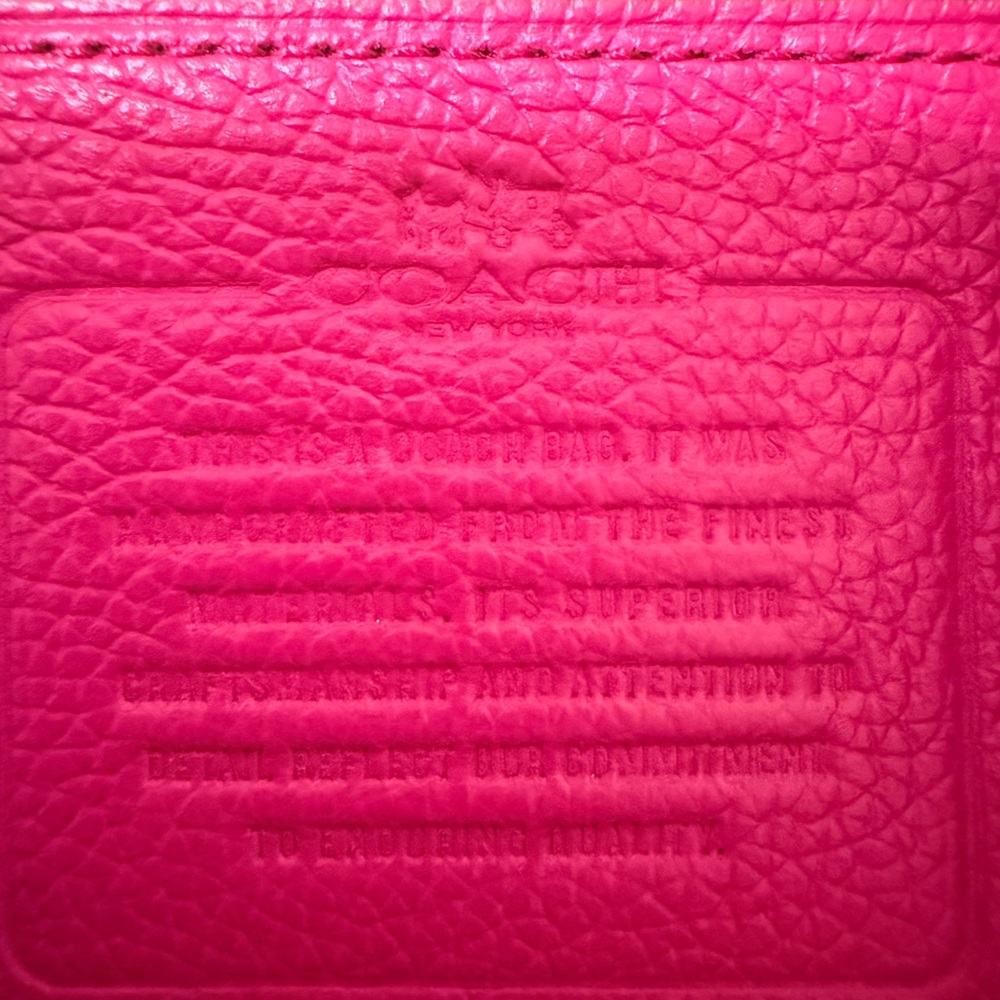 Coach Edie 31 Fuchsia Leather Hobo Bag - Picture 3 of 9